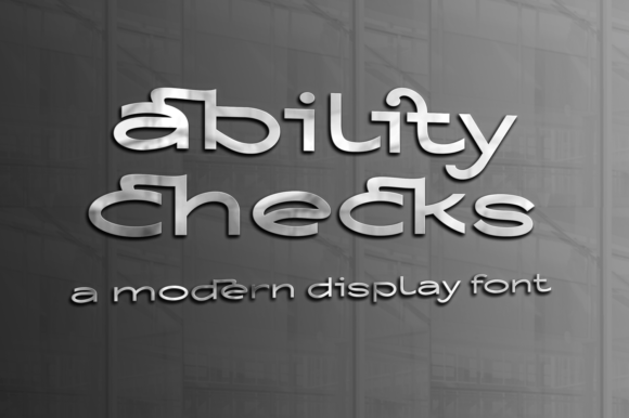 Ability Checks: The Modern Font for Bold Design