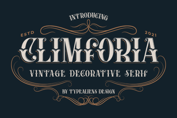Climforia: The Vintage Display Font for Unique Creations