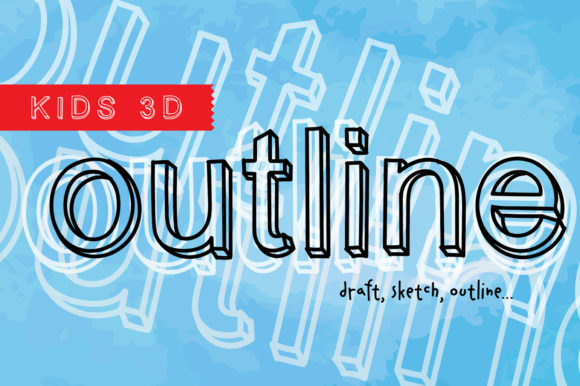 Kids 3D Outline: The Modern Font for Creative Projects